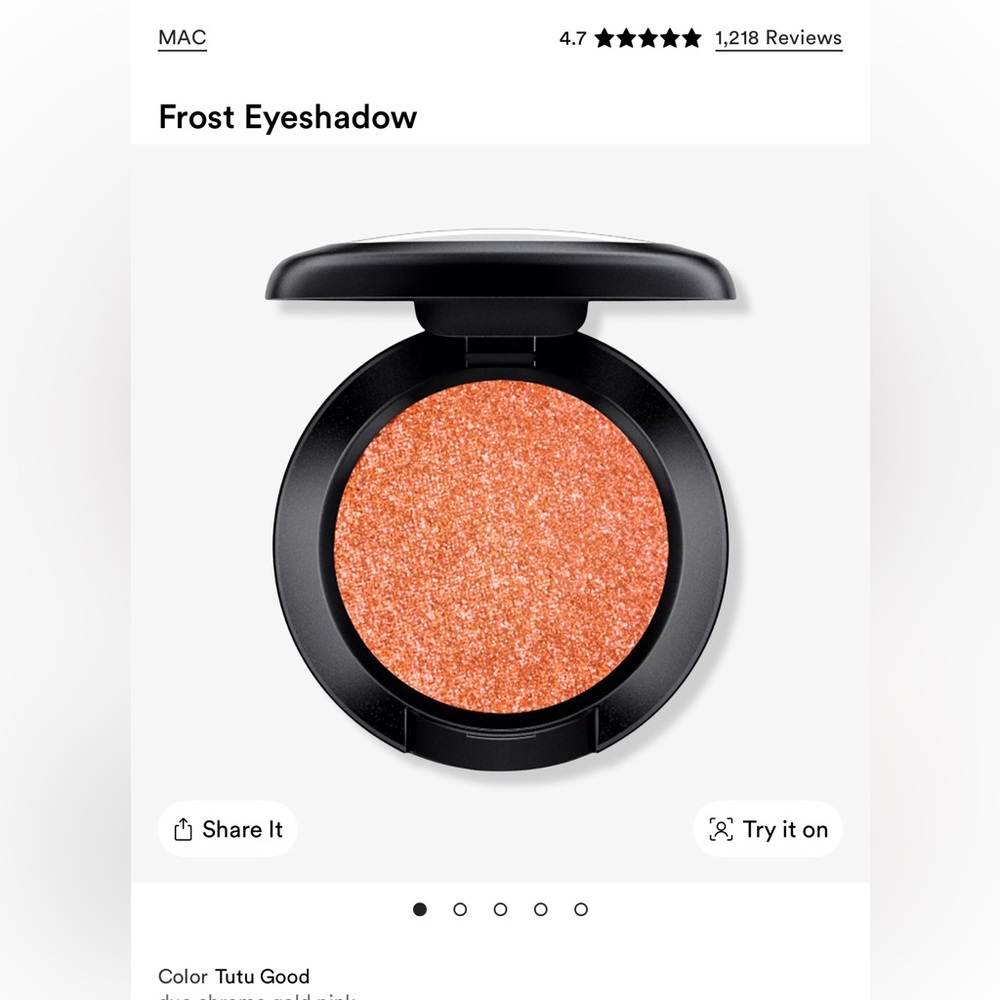 MAC Cosmetics Eye Shadow in Tutu Good Frost